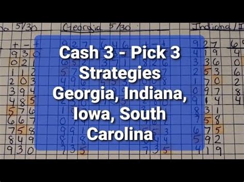 Georgia Lottery Games. . Georgia cash 3 predictions